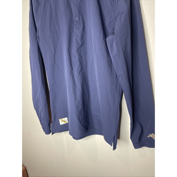 Mens Tracksmith Rapid Transit Popover Shirt in Navy Blue Small S - Picture 4 of 10